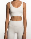 Hot Sale Solid Color Back Criss Cross High Waist Running Training Wear Yoga Two-piece Sets S-L