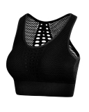 Women Sport Hollow Out Sleeveless Solid Color Yoga Tops XS-XL