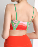Women Printed Sports Wear Running Yoga Two-piece Sets Orange S-L