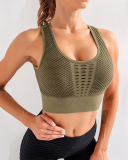 Women Sport Hollow Out Sleeveless Solid Color Yoga Tops XS-XL