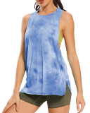 Women Tie Dye Loose Style Women Vest Sport Yoga Tops