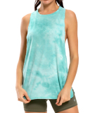 Women Tie Dye Loose Style Women Vest Sport Yoga Tops