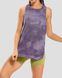 Women Tie Dye Loose Style Women Vest Sport Yoga Tops