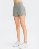 Women Pocket Running Sports Activewear Solid Color High Waist Yoga Tennis Shorts S-2XL