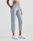 Women Sun Protection Pants Drawstring High Waist Fitness Quick-drying Pants Loose Casual  Running Sports Pants S-XL