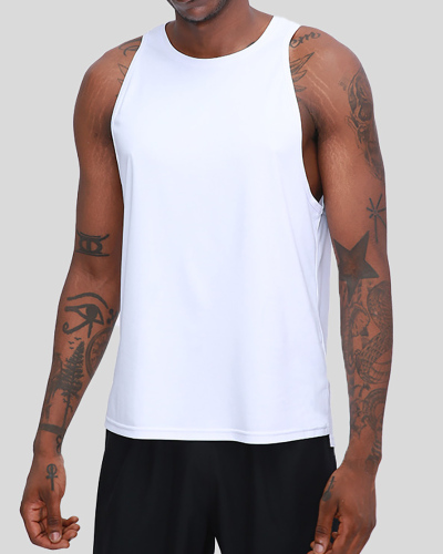 Men's Fitness Quick-drying Sleeveless Vest Outdoor Basketball Training Running Basketball Sports Vest M-2XL