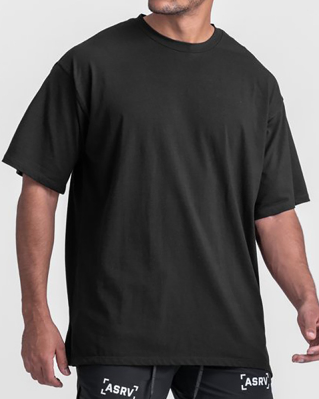 Summer Solid Color Short Sleeve Crew Neck Men's T-shirt White Khaki Brown Black Green M-3XL