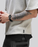 Summer Men's Loose Large Size Round Neck Short Sleeve Embroidery Washed Casual T-shirt M-3XL