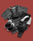 Summer Men's Loose Large Size Round Neck Short Sleeve Embroidery Washed Casual T-shirt M-3XL