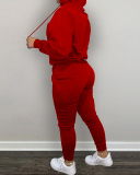 Women Embroidered Plush Hoodies Pants Sets Two Pieces Outfit Pink Red Grey Black Khaki Brown S-2XL