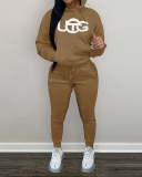 Women Embroidered Plush Hoodies Pants Sets Two Pieces Outfit Pink Red Grey Black Khaki Brown S-2XL