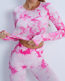 Popular Long Sleeve Tie Dye Pants Suits Yoga Two-piece Sets S-L