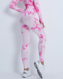 Popular Long Sleeve Tie Dye Pants Suits Yoga Two-piece Sets S-L
