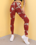 New Seamless Tie-Dye Yoga Fitness Women's High Waist Abdomen Sports Tights Pants XS-L