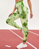 New Seamless Tie-Dye Yoga Fitness Women's High Waist Abdomen Sports Tights Pants XS-L