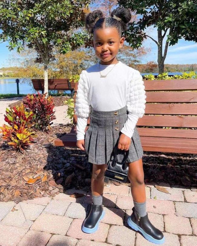 Long Sleeve Fall Winter T Shirt and Skirt Set