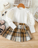 Long Sleeve Fall Winter T Shirt and Skirt Set