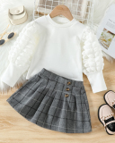 Long Sleeve Fall Winter T Shirt and Skirt Set