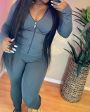 Women Long Sleeve Solid Color Hoodies Suit Causal Wear Two Pieces Outfit Pink Red Grey Black Blue Khaki S-XL