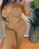 Women Long Sleeve Solid Color Hoodies Suit Causal Wear Two Pieces Outfit Pink Red Grey Black Blue Khaki S-XL