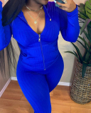 Women Long Sleeve Solid Color Hoodies Suit Causal Wear Two Pieces Outfit Pink Red Grey Black Blue Khaki S-XL