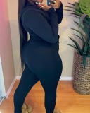 Women Long Sleeve Solid Color Hoodies Suit Causal Wear Two Pieces Outfit Pink Red Grey Black Blue Khaki S-XL