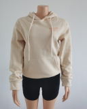 Women's Trendy Fashion Unisex Style Fleece Hoodie Black Beige Gray S-XL