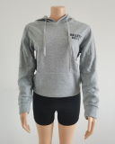 Women's Trendy Fashion Unisex Style Fleece Hoodie Black Beige Gray S-XL