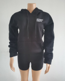 Women's Trendy Fashion Unisex Style Fleece Hoodie Black Beige Gray S-XL