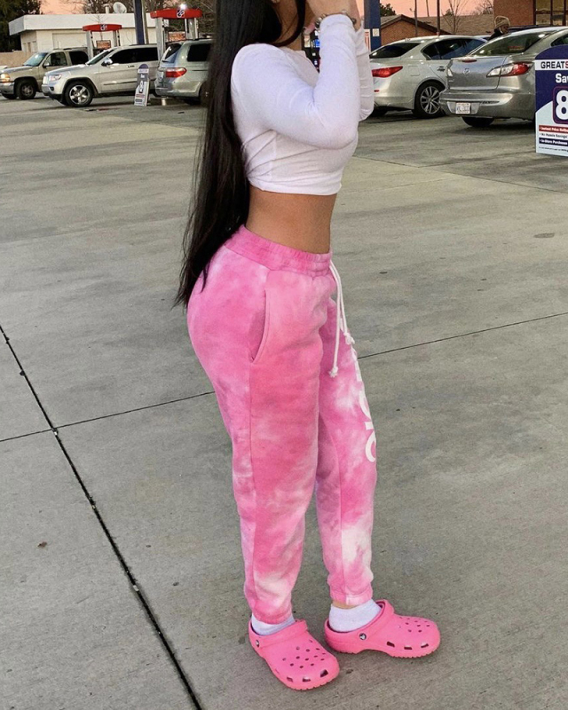 Tie Dye Women Loose Style Trousers S-XL