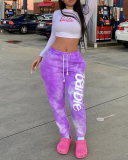Tie Dye Women Loose Style Trousers S-XL