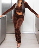 Solid Color Women Velvet Hooded Ruched Pants Sets Two Pieces Outfit Red Green Deep Brown Blue Gray S-XL