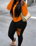 Women Printed Fashion Sport Colorblock Casual Pants Sets Two Pieces Outfit Plus Size S-5XL