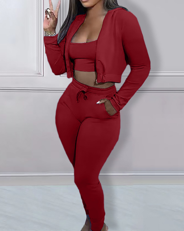 3 Piece Set Women Wholesale Causal Pant Set S-XXL