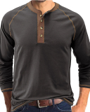 Men's Long Sleeve Colorblock Fall Hot Sale T-shirt S-2XL