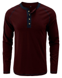 Men's Long Sleeve Colorblock Fall Hot Sale T-shirt S-2XL