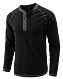 Men's Long Sleeve Colorblock Fall Hot Sale T-shirt S-2XL