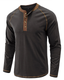 Men's Long Sleeve Colorblock Fall Hot Sale T-shirt S-2XL