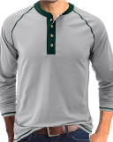 Men's Long Sleeve Colorblock Fall Hot Sale T-shirt S-2XL