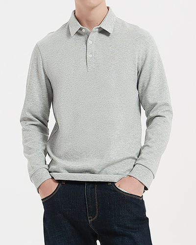 Long Sleeve Polo Color Cotton Solid Color Business man Pullover Sweaters White Black Gray Blue Coffee Yellow Green S-4XL