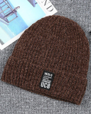 Men's Women Solid Color Warming Hot Trick Knit Hat Black Gray Brown Wine Red