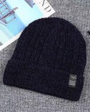 Men's Women Solid Color Warming Hot Trick Knit Hat Black Gray Brown Wine Red