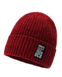Men's Women Solid Color Warming Hot Trick Knit Hat Black Gray Brown Wine Red
