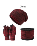 3PCS  Set Wholesale Unisex Beanie Hat Scarf Set