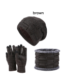 3PCS  Set Wholesale Unisex Beanie Hat Scarf Set