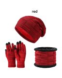 3PCS  Set Wholesale Unisex Beanie Hat Scarf Set