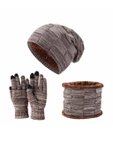 3PCS  Set Wholesale Unisex Beanie Hat Scarf Set