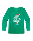 Cartoon Striped Christmas House Wear Familiar Two Piece Costume
