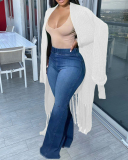 Oversize Tassel Sweater Cardigan Overcoat Long Sleeve Sweater Coat