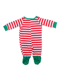 Cartoon Striped Christmas House Wear Familiar Two Piece Costume